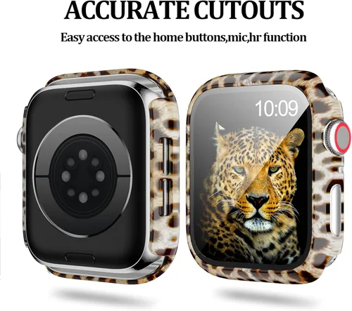 Miniatura 3 de Paquete de 12 fundas de policarbonato con protector de pantalla de vidrio templado para Apple Watch de 1.496 pulgadas, serie 3/2/1, patrones