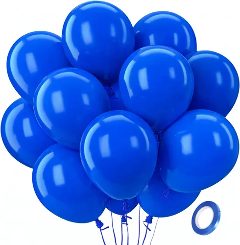Miniatura 28 de Patimate Paquete de 150 globos negros de látex negro mate de 5 pulgadas para cumpleaños, graduación, jubilación, boda, aniversario, baby shower