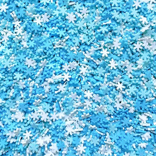 Miniatura 12 de EHOPE - Rodajas de arcilla de polímero blancas con forma de copo de nieve para decoración de uñas, manualidades DIY, pasteles, fundas para teléfono