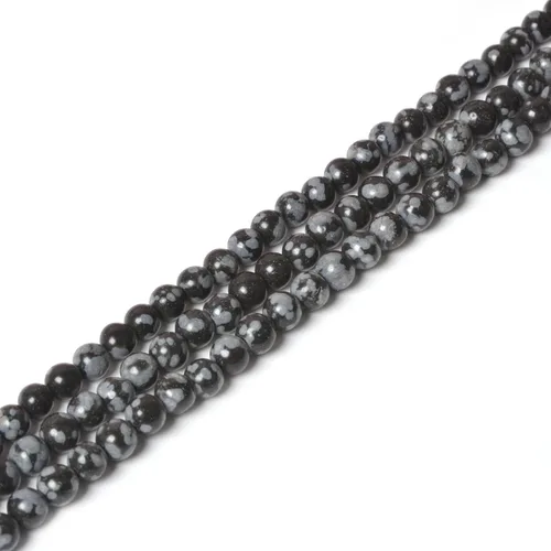 Miniatura 29 de Cuentas sueltas redondas de cristal curativo de 0.16 pulgadas (0.157 in) para hacer joyas