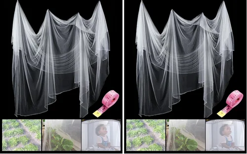 Miniatura 8 de Zonon Malla Mosquitera para Jardín, Red de Malla para Insectos del Jardín, Patio, Malla Protectora contra Moscas, Insectos, Bichos y Pájaros, Blanco