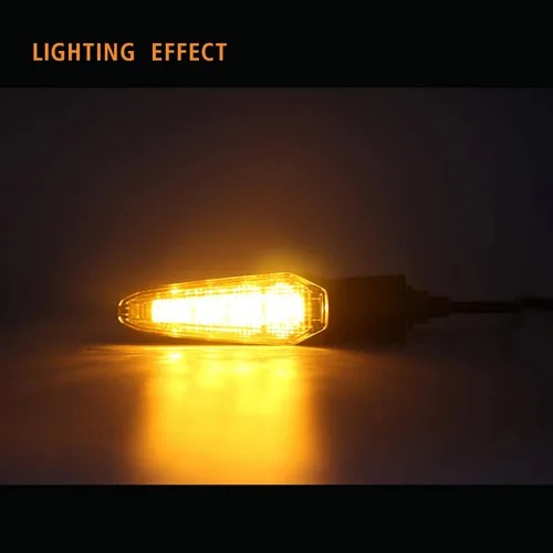 Miniatura 3 de Universal DC 12V E-Mark certificado impermeable duradero resistente a los rayos UV LED señales de giro 4 piezas lente transparente para motocicleta