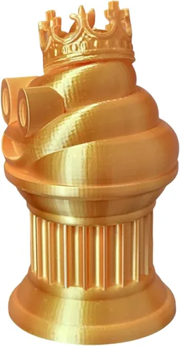 Miniatura 3 de Znet3D Trofeo de emoji King Poop – Premio divertido y regalo – Hecho a mano con fabricación aditiva – 6 pulgadas de alto – Con un emoji de caca seda