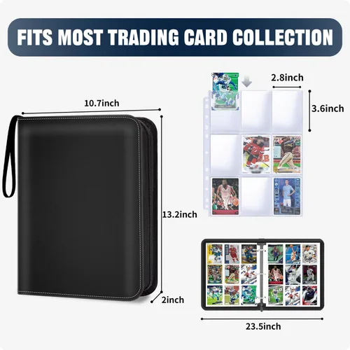 Miniatura 2 de Carpeta de Álbum de Tarjetas Coleccionables de 900 Bolsillos, Carpeta de Tarjetas de Béisbol con Fundas, Álbum Coleccionable para Tarjetas