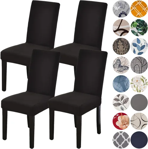 Miniatura 51 de HZDHCLH Juego de 6 fundas grises para sillas Parsons de elastano para comedor, fundas elásticas de elastano para sillas Parsons, fundas de asiento