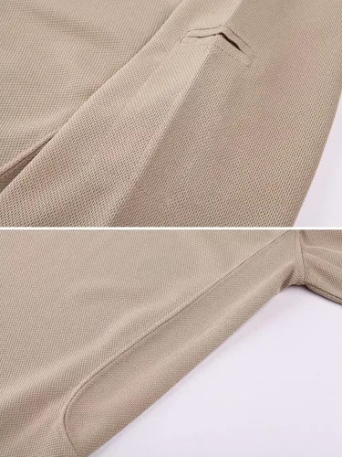Miniatura 4 de MAGCOMSEN Camisas polo para hombre, 3 botones, secado rápido, manga larga, tácticas, camisa de golf