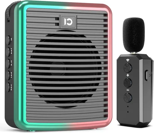 SHIDU Amplificador de voz inalámbrico de 30 W con micrófono Lavalier, amplificador de voz Bluetooth para profesores, amplificador de voz portátil