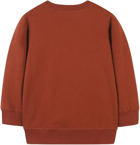 Miniatura 2 de Sudadera de algodón con cuello redondo y manga larga para niños pequeños