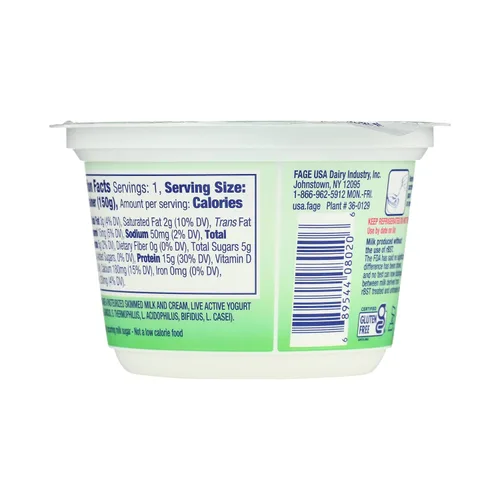 Miniatura 3 de FAGE Yogur griego total, 2% de grasa reducida, liso, 5.3 oz
