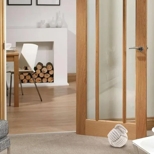 Miniatura 7 de Tope de puerta de algodón con nudo de cuerda, 2 piezas, tope de puerta de bola de cuerda náutica blanca crema, tope de puerta de bola de nudo pesado