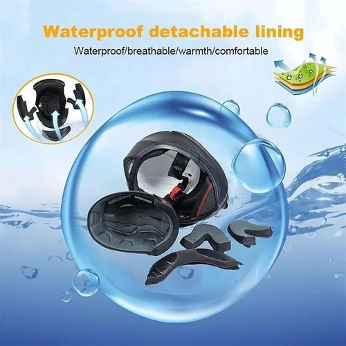 Miniatura 6 de Casco de cara completa abatible para motocicleta con doble visera solar, aprobado por ECE/DOT, casco de motocross para scooter, turismo, bicicleta