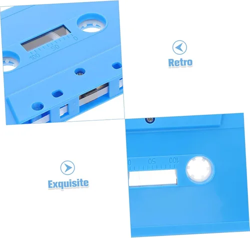 Miniatura 9 de BESTonZON Caja de almacenamiento de cinta de casete retro, decoración de música, decoración de sala de música, cintas de casete de bricolaje, 2 uds