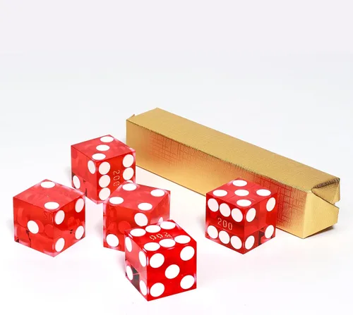 Miniatura 13 de GSE Games & Sports Expert Juego de dados de casino de grado AAA de 0.748 in estilo Pro Vegas, juego de 5 dados con bordes afilados y números