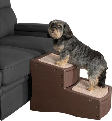 Miniatura 9 de Pet Gear Easy Step II - Escaleras para mascotas, grano de café, 2 escalones Para gatos/perros de hasta 150 libras, portátil, extraíble, lavable