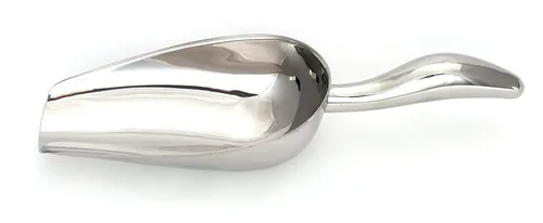 Miniatura 10 de Cuchara de acero inoxidable de 3 onzas, 8.25 pulgadas de largo x 2.4 pulgadas de ancho, para hielo, comida para perros y gatos, palomitas de maíz