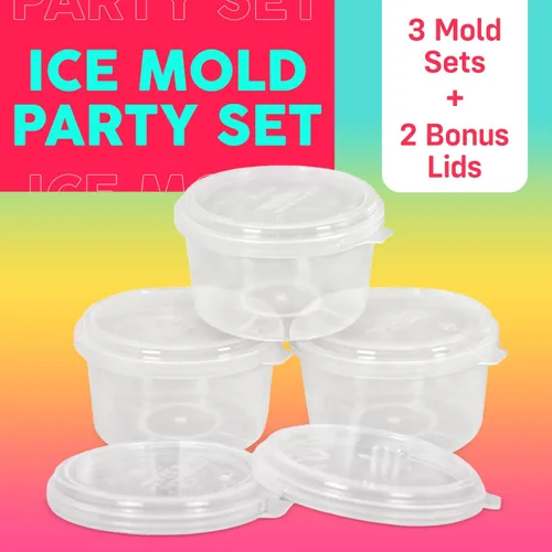 Miniatura 2 de Paquete de 3 moldes de hielo afeitado para hielo afeitado hawaiano con tapas. Crea divertidas golosinas de cono de nieve con tazas reutilizables sin