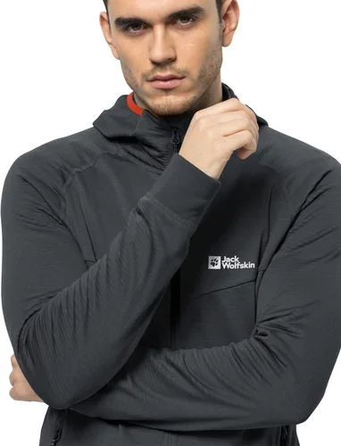 Miniatura 5 de Jack Wolfskin Chaqueta estándar Hydro Grid con capucha Fz para hombre, Phantom, talla M