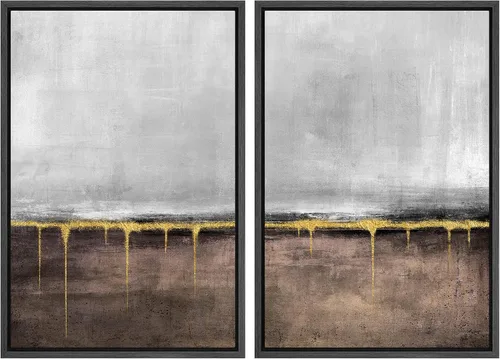 Miniatura 155 de MUDECOR Lienzo enmarcado para pared, bosque brumoso, reflejos, paisaje tranquilo, ilustraciones modernas, arte decorativo, bohemio, tranquilo/zen