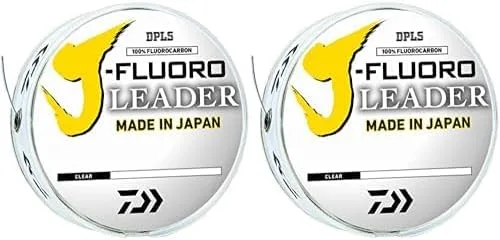 Daiwa J-Fluoro Líder de fluorocarbono - 40 libras - 50 yardas, multicolor, talla única y Daiwa J-Fluoro Fluorocarbono Líder - 30 libras - 50 yardas,