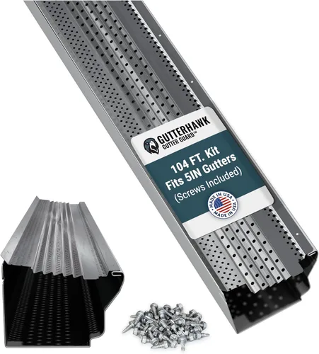 Miniatura 14 de GUTTERHAWK Protector de Canalones Totalmente de Aluminio Color Blanco Paquete de Muestra – 5 pulg. y 6 pulg. (6 pulg. de Largo) Apto para Bricolaje