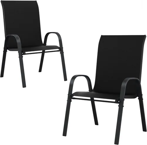 Miniatura 18 de UDPATIO Patio Chairs Set of 2, Stackable Silver Outdoor Dining Chairs with High Back, Breathable Textilene Fabric Outdoor Chair All Weather, for