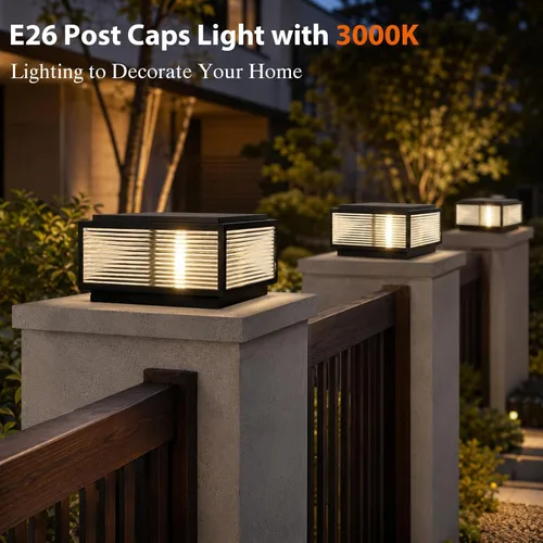 Miniatura 2 de Lámpara de porche al aire libre, luz grande de pilar de columna de puerta negra de 19.68 pulgadas Modern Black Waterproof Pedestal Bollard
