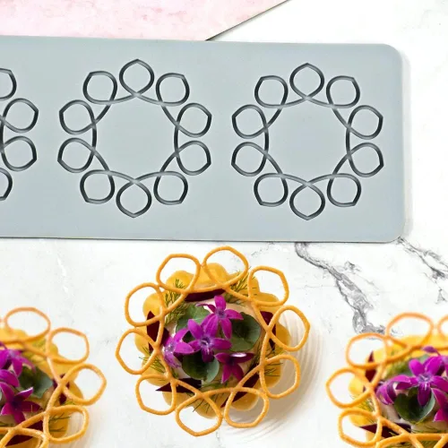 Miniatura 8 de Molde de encaje de silicona para fondant de flores 3D, tapete comestible de azúcar, tapete de encaje de impresión de fondant, tapete de encaje