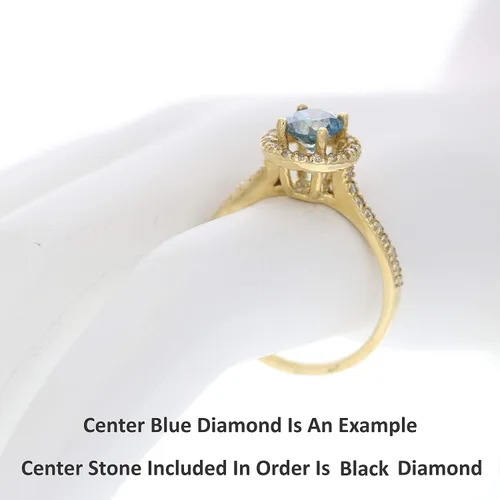 Miniatura 5 de Vir Jewels 10K White Gold Black Diamond Engagement Ring (1.50 CT)