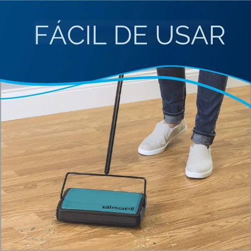Miniatura 2 de Bissell Easy Sweep Barredora Compacta para Alfombras y Pisos, 2484A, Verde Azulado