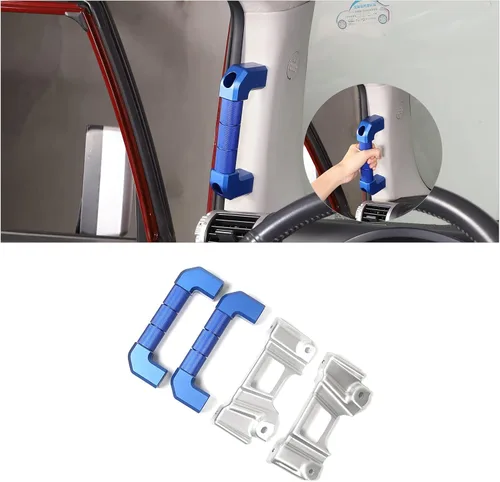 Miniatura 10 de Reemplazo de mango de agarre de pilar A para automóvil compatible con Toyota FJ Cruiser 2007-2021, mango de agarre lateral de pilar A, kit de agarre