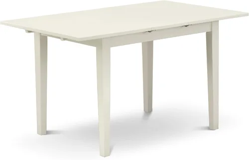 Miniatura 3 de East West Furniture NOVA5-LWH-W - Juego de mesa de comedor de 5 piezas, incluye una mesa de cocina rectangular con hojas de mariposa y 4 sillas