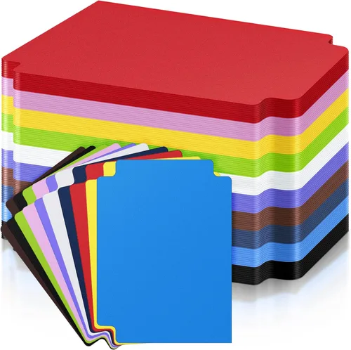 Miniatura 11 de 60 piezas de separadores de tarjetas comerciales con pestañas, separadores de tarjetas en blanco, caja de tarjetas en blanco, separadores