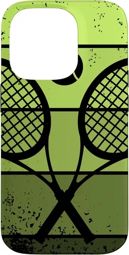 Miniatura 16 de Raqueta de jugador de tenis para iPhone 13 con cancha de pelota de tenis Vintage Retro Case