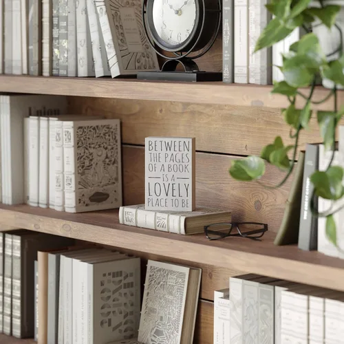 Miniatura 3 de Barnyard Designs Cartel de madera motivacional para mujer, decoración de escritorio de oficina o estante de baño (entre las páginas)