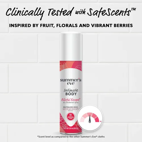 Miniatura 5 de Summer's Eve Blissful Escape Daily Refrescante Spray femenino, 2 onzas