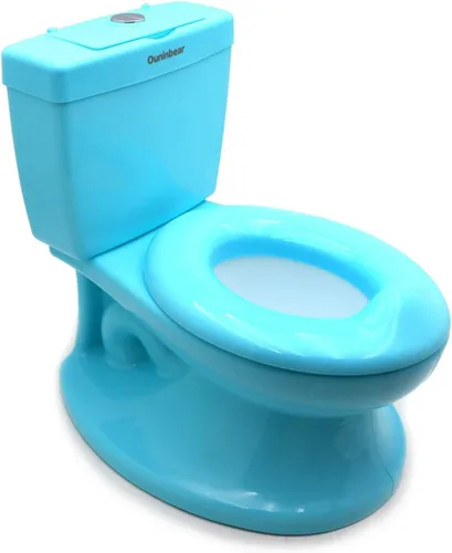 Miniatura 11 de Inodoro clásico portátil blanco realista para niños pequeños con sonido de descarga para silla de bebé asiento infantil [P/N: ET-BABY004-WHITE]