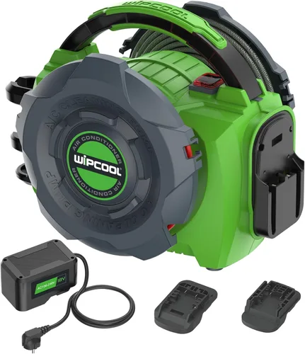 WIPCOOL Máquina de limpieza de bobina HVAC portátil C10B-AC, presión de 80 W, doble potencia (18-21 V CC y 100-240 V AC), 1.1 GPM, 44-73/102-145