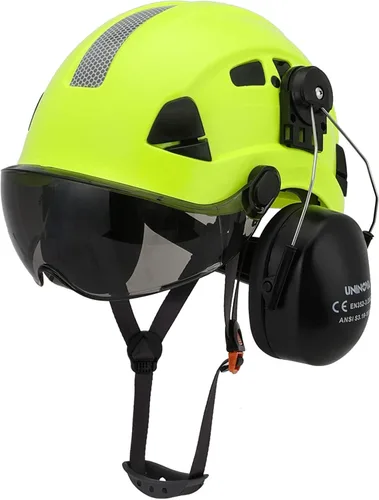 Miniatura 13 de Casco de protección para los oídos y visera ANSI Z89.1 con ventilación ABS forestal, arborista, árbol, construcción, construcción, protección