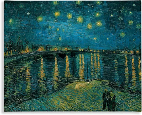 Miniatura 7 de Stupell Industries Pintura clásica de Van Gogh de noche estrellada sobre el Ródano Stupell Industries 15 x 10 Inches, Easy to Hang and Sturdy
