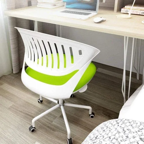 Miniatura 3 de Silla de computadora de espacio pequeño Silla de escritorio cómoda Silla de oficina de estudio simple (negro)