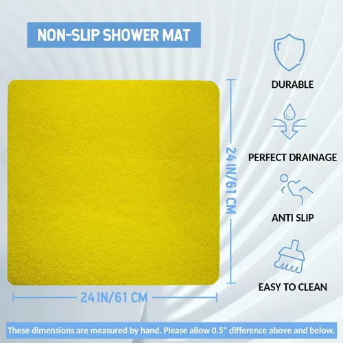 Miniatura 115 de Hargiis - Tapete antideslizante de secado rápido para tina y ducha, tapete exfoliante para pies, para baño, cocina u hotel, beige, 24 x 16 pulgadas