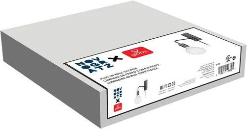 Miniatura 7 de Globe Electric x Novogratz 51370 - Aplique de pared enchufable de 1 luz, negro mate, cable de tela de 6 pies, iluminación Art Deco moderna