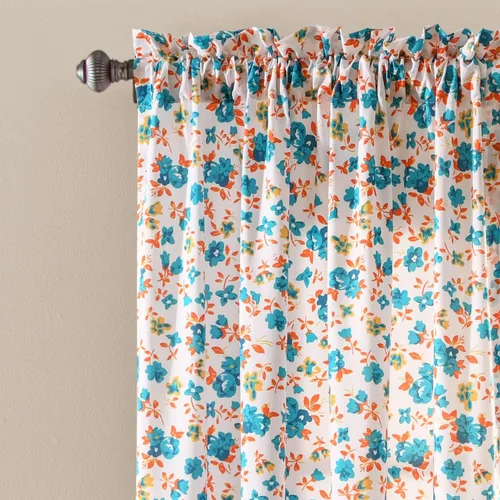Miniatura 2 de Lush Decor Emily - Paneles de cortina de ventana a rayas bohemias de 42 pulgadas de ancho x 84 pulgadas de largo + 2 pulgadas de largo, cortinas