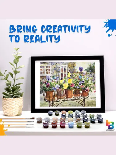 Miniatura 8 de Ledgebay Kit de pintura por números para adultos, lienzo sin marco para principiantes a avanzados, kit de pintura por números, los kits incluyen