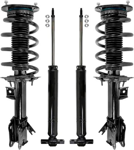 Miniatura 155 de Detroit Axle - Puntales y Amortiguadores para Chevy Traverse Buick Enclave GMC Acadia Saturn Outlook 2007-2012, 2 puntales delanteros con resorte
