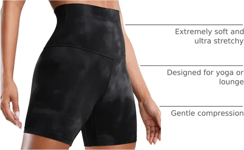 Miniatura 20 de CRZ YOGA Butterluxe Super High Waist Biker Shorts 6"- Yoga Workout Womens Buttery Soft Over Belly