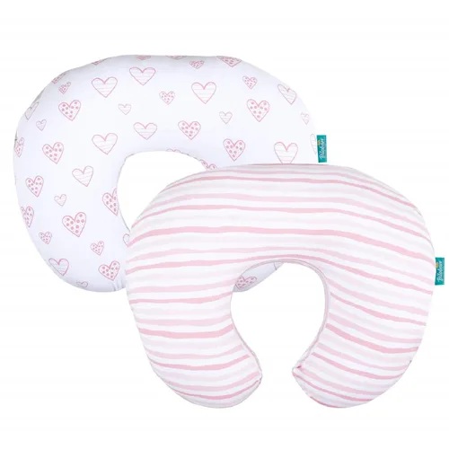 Miniatura 8 de Juego de 2 fundas de almohada de lactancia compatibles con almohada Boppy, 100% algodón jersey con cremallera grande, súper suave, transpirable