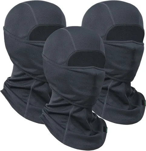 Pasamontañas de esquí, 3 piezas, cubierta completa para hombres y mujeres, transpirable, resistente al viento, pasamontañas para esquí y snowboard