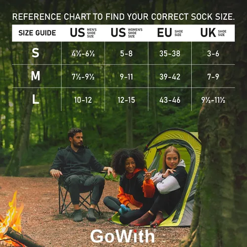 Miniatura 2 de GoWith Alpaca Wool Low-Cut Socks for Men & Women, Cushioned Terry Warm Thermal Thick Merino Blend Camping Socks