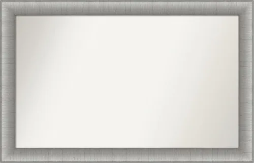 Miniatura 186 de Amanti Art Espejo de baño plateado para sobre fregadero, 28 x 47 pulgadas, espejo rectangular de plata imperial, marco de madera tradicional de gran